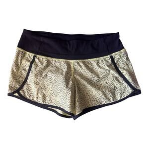 lululemon athletica Black and Cream Athletic Shorts